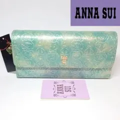 未使用保管品 ✨ ANNA SUI アナスイ 折り財布 グリーン ローズハート