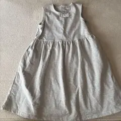 グレー ノースリーブ ワンピース リボン付きのサムネイル
