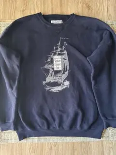 スウェット　肉厚　ネイビー　シンプル　ノームコア　重厚　y2k