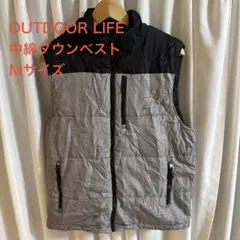 あ*ー様 OUTDOOR LIFE中綿ダウンベスト　Mサイズ　古着