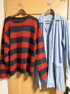 kinema ボーダーニット、ロングシャツ、スウェット、Tシャツ売り切りセット