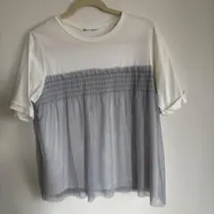 alphabet's alphabet チュール切替 半袖Tシャツのサムネイル