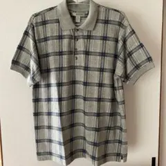 BASIC EQUIPMENT チェック柄 ポロシャツ グレー L