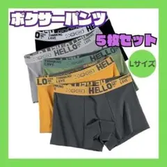 ボクサーパンツLサイズ　 速乾 下着 抗菌　5枚セット
