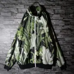 ナイキ ナイロンジャケット フラワー ボタニカル フローラル 刺繍ロゴ ゆるダボ