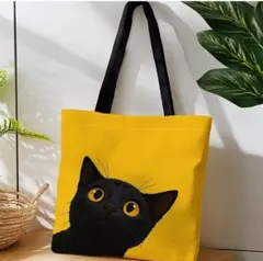 黒猫 イラスト トートバッグ エコバッグ