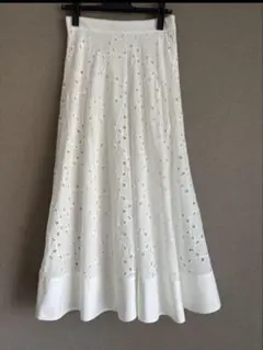 ZARA 新品　刺繍ロングスカート Aラインスカート