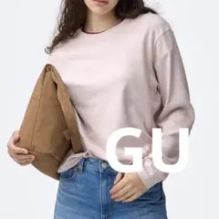GU ソフトコットンクルーネックT（長袖） ホワイト　Mサイズ