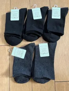 靴下　レディースソックス 5足セット ブラック グレー