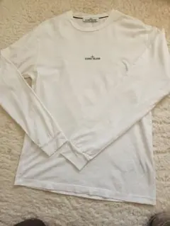 STONE ISLAND ホワイト ロングスリーブ Tシャツ