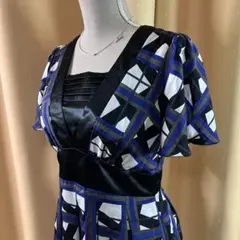 極美品 インディヴィ半袖ワンピース＋ポーチ