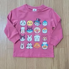 新品タグ付き 子供服 アンパンマン 100　長袖 トレーナー ピンク 綿100%