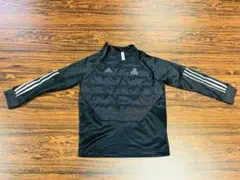 adidas 黒 ピステ ジャージ キルティング　防寒　140 インナー　練習着