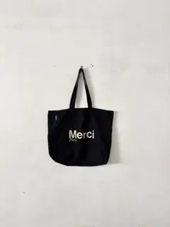 【美品】Merci Paris　トートバッグ　黒　BIO COTTONのサムネイル