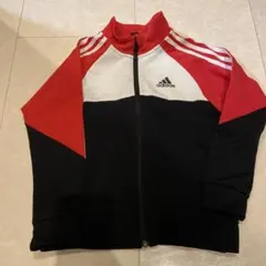 adidas ジップアップジャージ 赤黒130