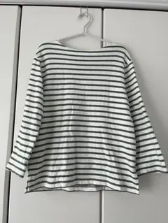 無印良品　ボーダー　ボートネック　長袖Tシャツ