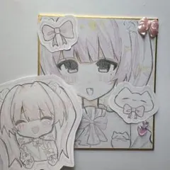 【手描きイラスト】　【限定値下げ】　　萌え絵　オリジナル　女の子　原画