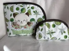 二重ポーチ(猫) ミニポーチセット