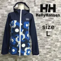 Helly Hansen 花柄　フード付きナイロンジャケット サイズL