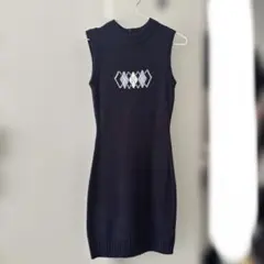 ニットワンピース　ノースリーブ