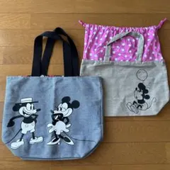 Disney ミッキー＆ミニー トートバッグ 2点セットのサムネイル