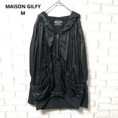 MAISON GILFY パーカー　平成　y2k 黒　派手　総柄　Mのサムネイル