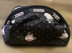 LeSportsac ポーチ ブラック ドット 花柄のサムネイル