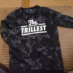 H&M　ブラック×グレー　カモフラージュ　プルオーバー　サイズ表記М