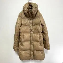 Bi Coastal ダウンコート ベージュ Mサイズ フェザー混 軽量 ロング