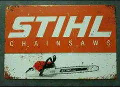A28 /送料込み※新品/レトロブリキ看板/アンティーク STIHL 1枚
