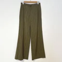 伊太利屋 フロントジップ デザインパンツ 地模様 日本製 上品 カーキのサムネイル