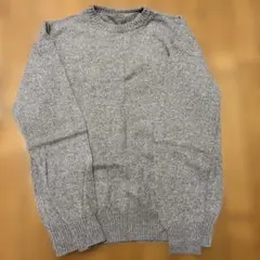 グレー ニットセーター XL ウール100%