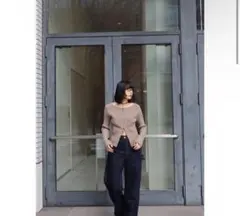 CONSISTER ジップアップキントトップス/ZIP UP KNIT TOP