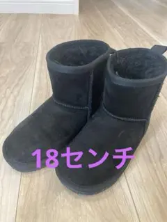 GU 18㎝　キッズウォームムートンタッチブーツ　⭐︎一度だけ着用⭐︎