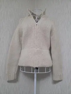 BURBERRY BLUE LABEL ジップアップ ニット セーター