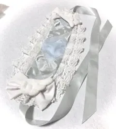 ヘッドドレス ヘアメ 水色 白 天使の羽 ロリータ ロリィタ lolita