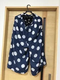 ドット柄 ワイドパンツ