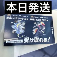 【新品未使用品】 ポケモン 色違い ミライドン　コライドンシリアルコード　SV