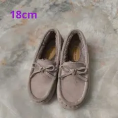 petit main ピンクグレー モカシン 18cm