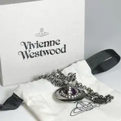 【限定品】ヴィヴィアン タイニーオーブ ネックレス ガンメタ パープルオーブ