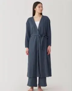 無印良品　楊柳ガーゼ　ロングカーディガン