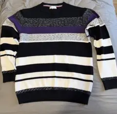 ストライプニットセーター