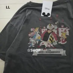 ディズニー 不思議の国のアリス キャラクター集合 半袖tシャツ LL