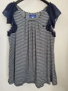 バーバリーブルーレーベル 38サイズ ストライプAライン ブラウス