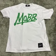 MOBB. ホワイト Tシャツ グリーンロゴ