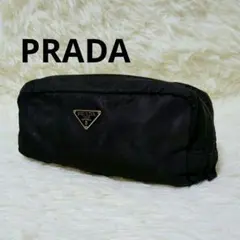 正規品✨希少美品！PRADA プラダ カモフラ柄 ナイロンポーチ 三角ロゴ