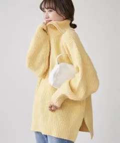 ハーフジップニット