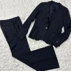 【theory】セオリー　セットアップ　パンツスーツ　ストライプ　上O下XO