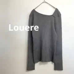 ルエレ　Louere アシメネックリブニット　グレー　レディース　XLのサムネイル