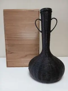 d838 花入 萩 鶴首 金子宗楓 木箱 茶道具 古物 - メルカリ